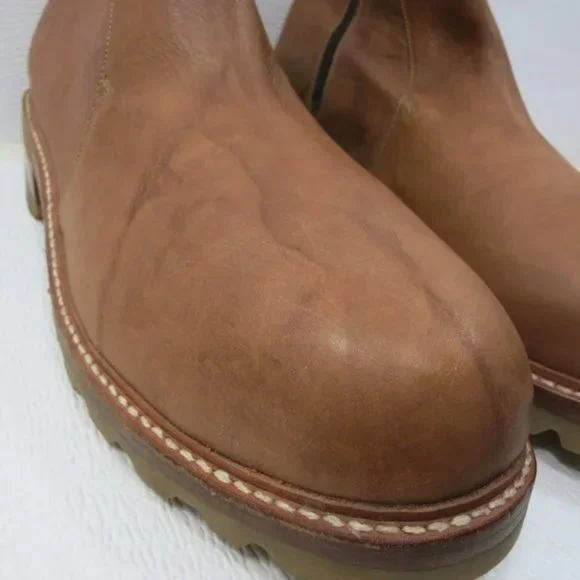 Frye Oil Tanned Leather Boots Zippered British Tan Men's Footwear Comfort Sz16 D - Picture 6 of 8